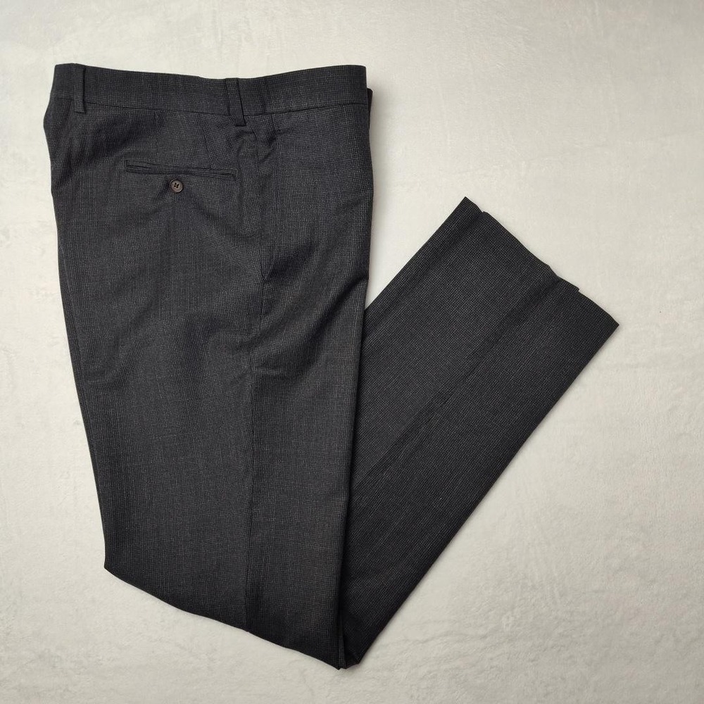 Ted Baker Pants Mens 36x35 Charcoal Gray Jefferson 100% Wool Dress Trousers